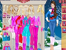 Игра Барби одевается на зиму онлайн