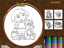 Игра Краски для Доры и ее друзей онлайн