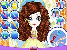 Игра Потрясающие прически для принцессы онлайн