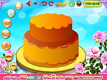 Игра Торт с цветами и фруктами онлайн