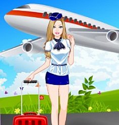 Игра Барби: образ стюардессы онлайн