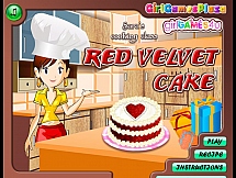 Игра Приготовление красного торта онлайн