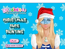 Игра Разрисовать лицо к Рождеству онлайн